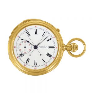American gold repeating split-seconds chronograph Circa 1880