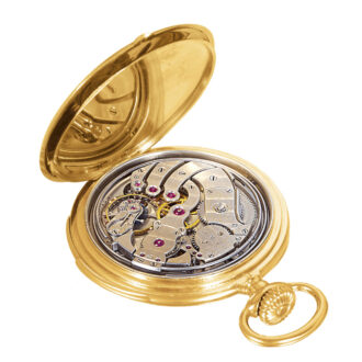 Swiss gold five-minute repeating open faced watch Circa 1902