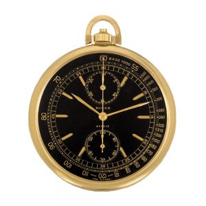 Swiss chronograph with register and tachometer Circa 1950