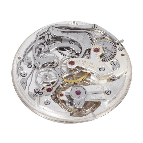 Swiss chronograph with register and tachometer Circa 1950 Swiss chronograph with register and tachometer Circa 1950