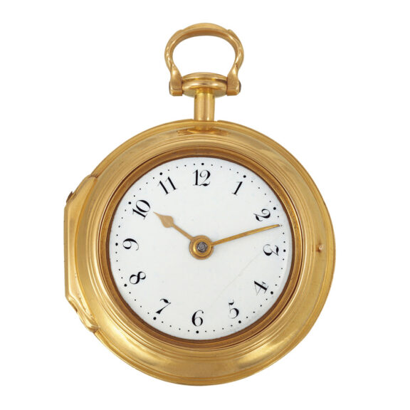 English gold pair cased miniature pendant watch Circa 1768 English gold pair cased miniature pendant watch Circa 1768