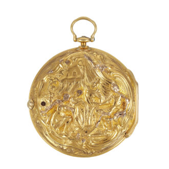 English 22k gold watch with repoussé decoration Circa 1765