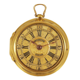 Fine English 22k gold pair-cased pocket watch Circa 1730