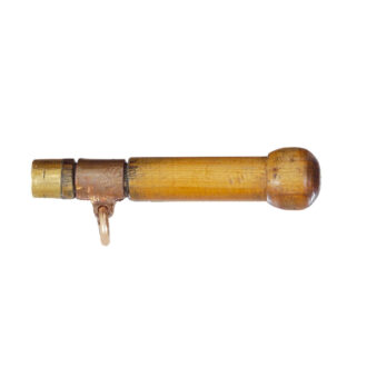 Russian pocket watch made of birchwood and bone Circa 1870