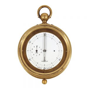 Large French gilt brass inking chronograph watch Circa 1852