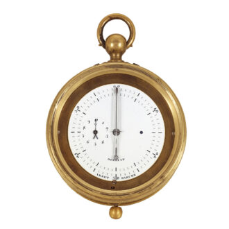 Large French gilt brass inking chronograph watch Circa 1852 Large French gilt brass inking chronograph watch Circa 1852