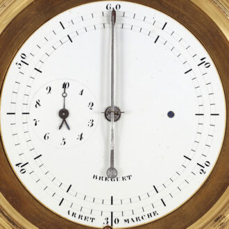 Large French gilt-brass inking chronograph watch Circa 1852 Large French gilt-brass inking chronograph watch Circa 1852