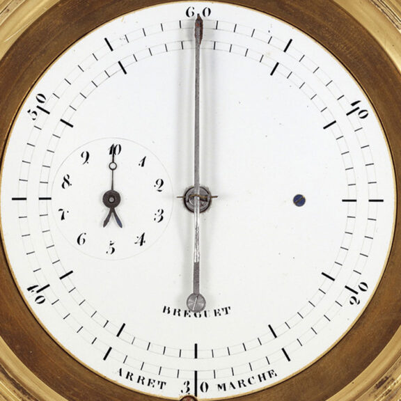 Large French gilt-brass inking chronograph watch Circa 1852 Large French gilt-brass inking chronograph watch Circa 1852