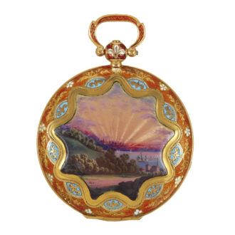 Swiss gold cylinder watch made for the Islamic market Circa 1830