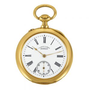 German gold and enamel lady's pendant watch Circa 1905