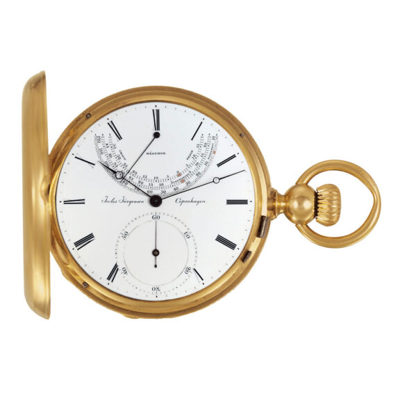 Important Danish 18 Carat gold tourbillon pocket watch Circa 1855 Important Danish 18 Carat gold tourbillon pocket watch Circa 1855