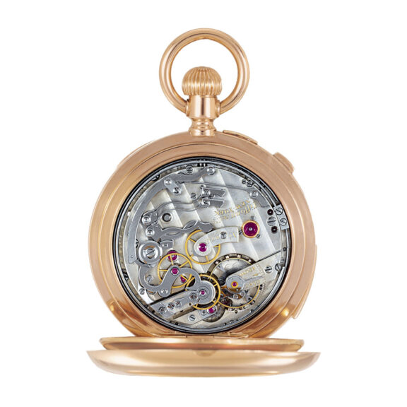 Swiss gold repeater with split-second chronograph Circa 1888 Swiss gold repeater with split-second chronograph Circa 1888