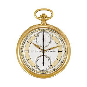 Elegant Swiss gold dress watch with chronograph Circa 1905