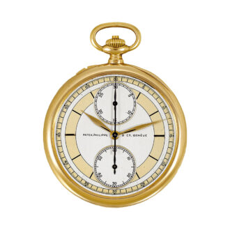 Elegant Swiss gold dress watch with chronograph Circa 1905
