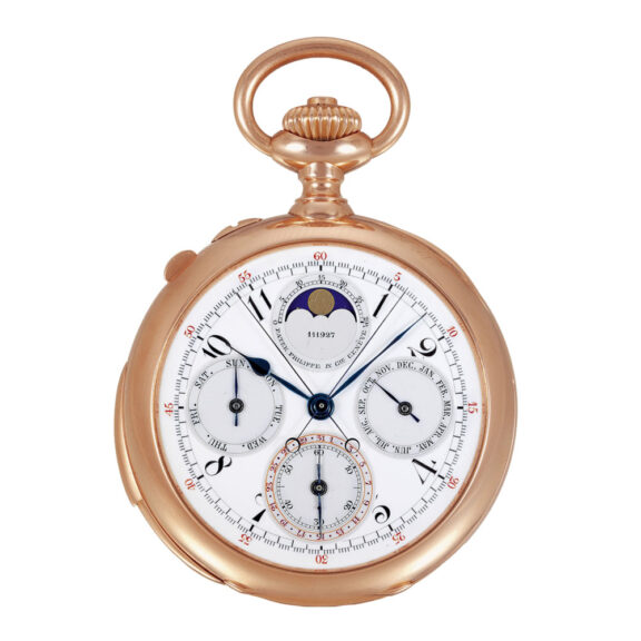 Swiss gold astronomical repeating pocket watch, Circa 1900