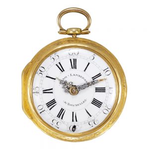 Belgian 20 carat gold pair-cased verge watch Circa 1750