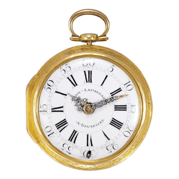 Belgian 20 carat gold pair-cased verge watch Circa 1750