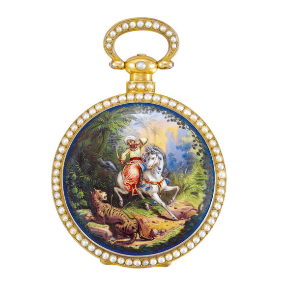 Swiss silver gilt duplex watch for Chinese market Circa 1870