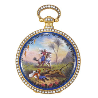 Swiss silver-gilt, enamel watch for Chinese market Circa 1870