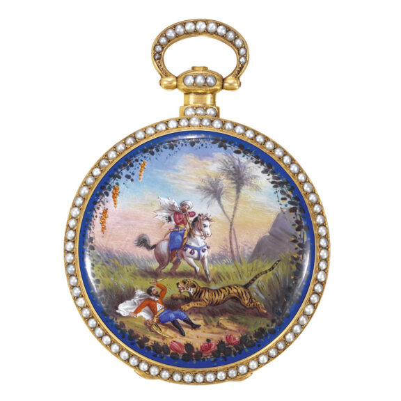 Swiss silver-gilt, enamel watch for Chinese market Circa 1870