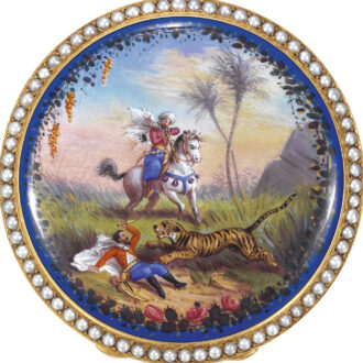 Swiss silver-gilt, enamel watch for Chinese market Circa 1870