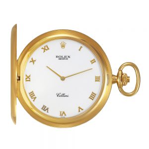 Swiss 18k yellow gold keyless dress pocket watch Circa 1980