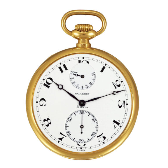 Swiss 18k gold watch with power reserve indicator Circa 1920 Swiss 18k gold watch with power reserve indicator Circa 1920