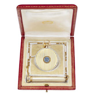 French 18k yellow gold keyless dress pocket watch Circa 1912