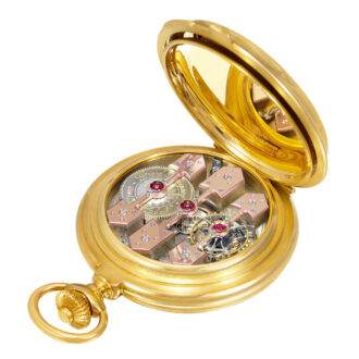 Swiss gold chronometer with one-minute tourbillon Circa 1982