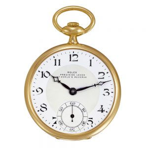 Swiss gold precision lever with seven world's records Circa 1920