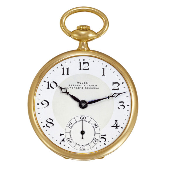Swiss gold precision lever with seven world's records Circa 1920