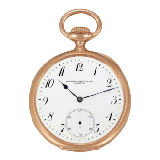 Swiss 18k rose gold open faced pocket watch Circa 1898