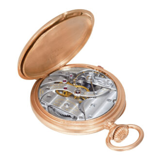 Swiss 18k rose gold open faced pocket watch Circa 1898