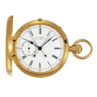 English 18k gold watch with split-seconds chronograph Circa 1879