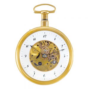Swiss gold skeletonized quarter reapting pocket watch Circa 1815