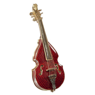 Austrian gold and enamel guitar-shaped verge watch Circa 1810