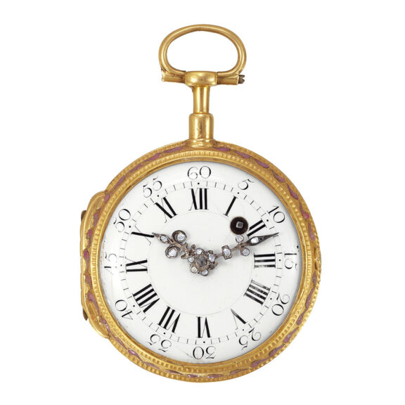 French decorative gold verge watch with chatelaine Circa 1775 French decorative gold verge watch with chatelaine Circa 1775