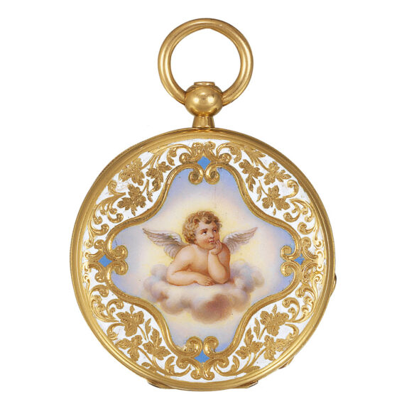 Swiss 18k gold lady's watch made for the Polish market Circa 1847