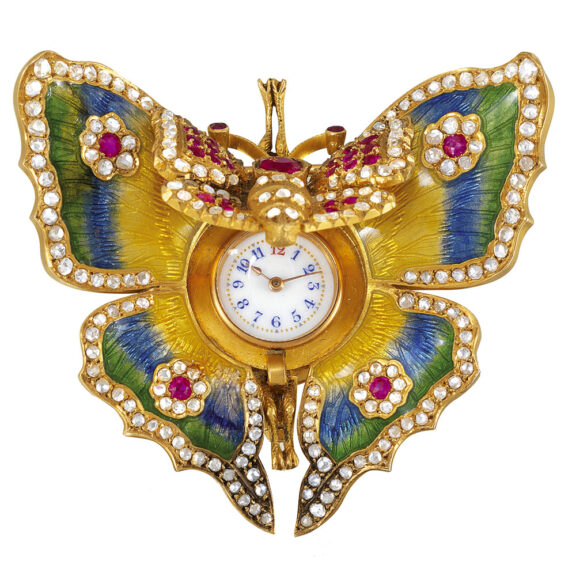 Swiss gold brooch watch made for the Chinese market Circa 1890