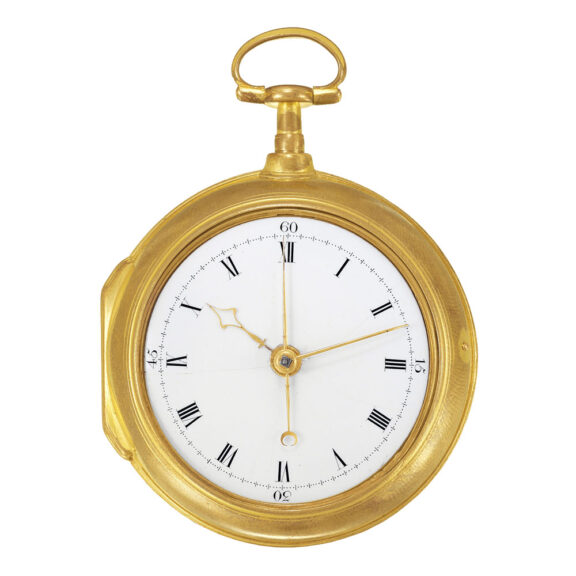 Important and historic English gilt metal pocket watch Circa 1774