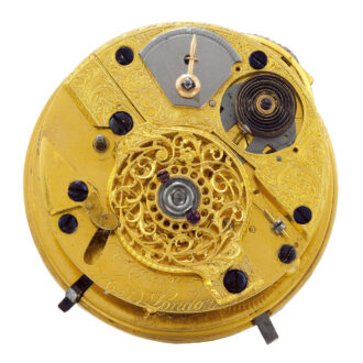 Important and historic English gilt-metal pocket watch Circa 1774