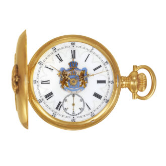 American 14k gold, coloured stone-set pocket watch Circa 1890