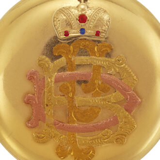 American 14k gold, coloured stone-set pocket watch Circa 1890