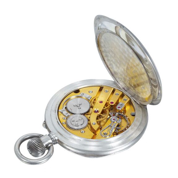 Swiss silver astronomical keyless lever deck watch Circa 1920 Swiss silver astronomical keyless lever deck watch Circa 1920