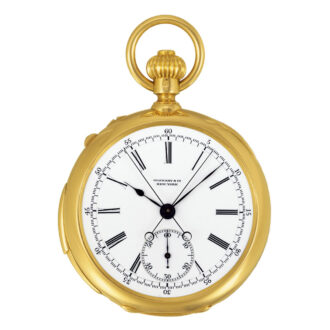 Swiss 18k gold repeater with split-seconds chronograph Circa 1892