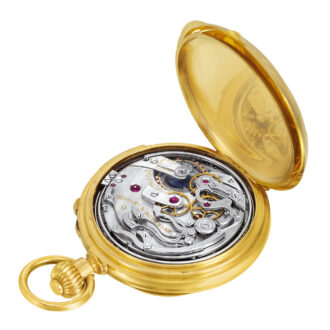 Swiss 18k gold repeater with split-seconds chronograph Circa 1892