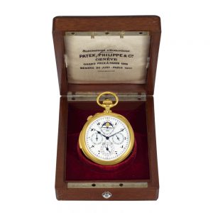 Swiss gold astronomic pocket watch with nine complications Circa 1927