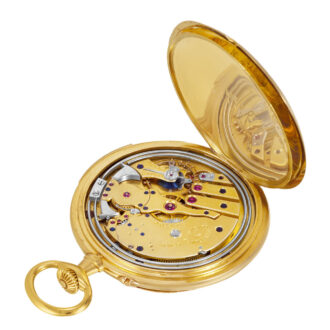 Slim Swiss 18k yellow gold minute repeating dress watch Circa 1906