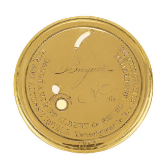 French 18k yellow gold, platinium open faced pocket watch Circa 1814