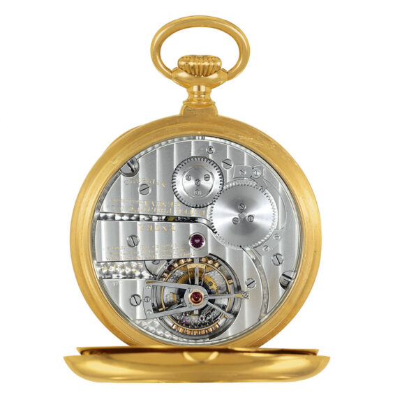 Exceptional Swiss gold one-minute tourbillon watch Circa 1930 Exceptional Swiss gold one-minute tourbillon watch Circa 1930